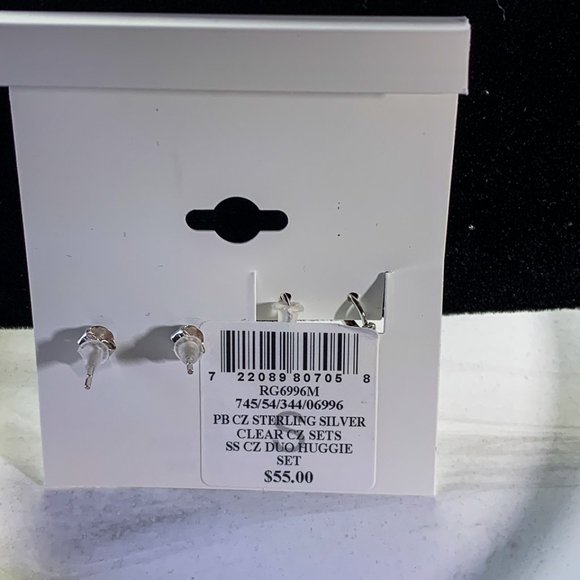 Cubic Zirconia Sterling silver earring set - Picture 2 of 3